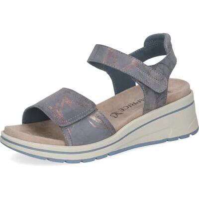 CAPRICE sandale compensée femme en cuir, Bleu (BLUE MULTI), 36 EU - Publicité CAPRICE sandale compensée femme en cuir, Bleu (BLUE MULTI), 36 EU - Publicité