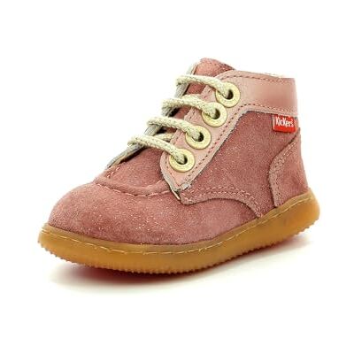 Kickers KICKBONZIP,BOTTILLON BEBE ROSE CLAIR BRILLANT, 22 EU - Publicité Kickers KICKBONZIP,BOTTILLON BEBE ROSE CLAIR BRILLANT, 22 EU - Publicité