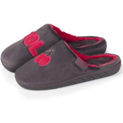 Isotoner Chaussons pantoufles Mules fille semelle antidérapante, 36, gris foncé - Publicité Isotoner Chaussons pantoufles Mules fille semelle antidérapante, 36, gris foncé - Publicité