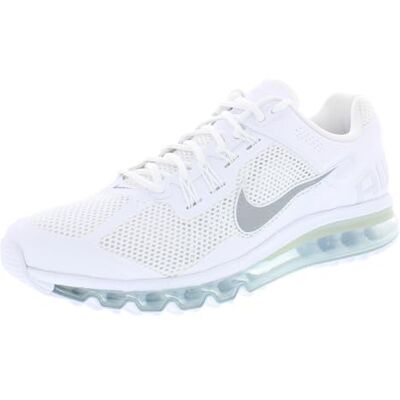 Nike Air Max 2013 Homme White/Metallic Silver-Black EU 41 - Publicité Nike Air Max 2013 Homme White/Metallic Silver-Black EU 41 - Publicité