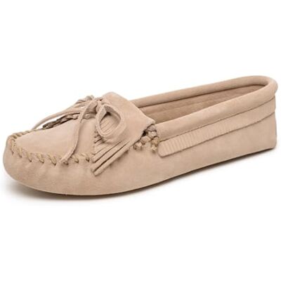 Minnetonka Mocassins Kilty à semelle en cuir souple pour femme, stone, 38 EU - Publicité Minnetonka Mocassins Kilty à semelle en cuir souple pour femme, stone, 38 EU - Publicité