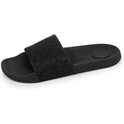 Isotoner Mules Claquettes Homme Semelle Confortable et légère, Sandale de Plage, Piscine, 43, Noir Logo - Publicité Isotoner Mules Claquettes Homme Semelle Confortable et légère, Sandale de Plage, Piscine, 43, Noir Logo - Publicité