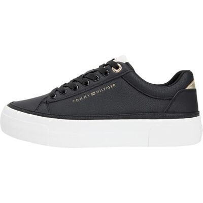 Tommy Hilfiger Femme Th Platform Sneaker Tumbled LTR Fw0fw09018 Bas, Black (Black/Ancient White), 38 EU - Publicité Tommy Hilfiger Femme Th Platform Sneaker Tumbled LTR Fw0fw09018 Bas, Black (Black/Ancient White), 38 EU - Publicité