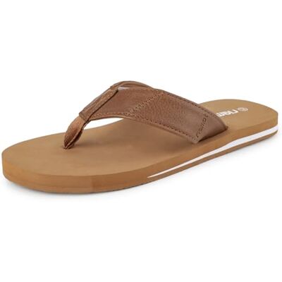 riemot Tong Hommes, Flip Flop, Tongue, Claquettes Ete de Plage et Piscine,Confort et Légères Tongs, Sandales de Marche Antidérapants,Cuir Marron Clair EU 43 - Publicité riemot Tong Hommes, Flip Flop, Tongue, Claquettes Ete de Plage et Piscine,Confort et Légères Tongs, Sandales de Marche Antidérapants,Cuir Marron Clair EU 43 - Publicité