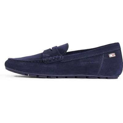 Tommy Hilfiger Chaussures de Conduite Femme Flag Soft Suede Loafer Élégantes, Bleu (Space Blue), 36 - Publicité Tommy Hilfiger Chaussures de Conduite Femme Flag Soft Suede Loafer Élégantes, Bleu (Space Blue), 36 - Publicité