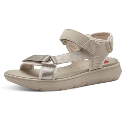 Jana Sandales Femme Plates avec Fermeture Velcro Vegan, Lt Grey, 40 EU - Publicité Jana Sandales Femme Plates avec Fermeture Velcro Vegan, Lt Grey, 40 EU - Publicité
