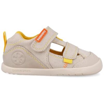 Biomecanics Sandale en toile basique beige et jaune - Publicité Biomecanics Sandale en toile basique beige et jaune - Publicité