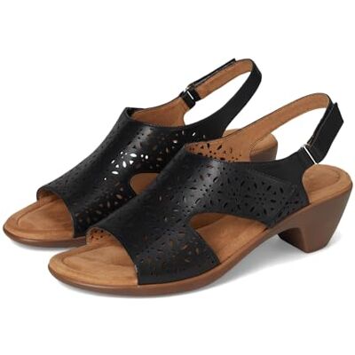 Easy Spirit Calix Sandales pour femme, cuir noir, 39 EU Large - Publicité Easy Spirit Calix Sandales pour femme, cuir noir, 39 EU Large - Publicité