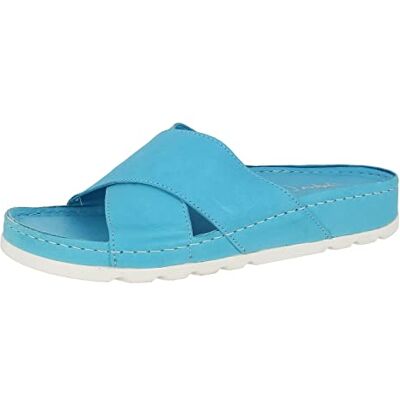 Andrea Conti Mules pour Femme, Turquoise, 37 EU - Publicité Andrea Conti Mules pour Femme, Turquoise, 37 EU - Publicité