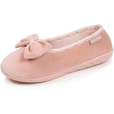 Isotoner Chaussons pantoufles Ballerines femme microvelours semelle ergonomique mousse à mémoire forme, 39, blush - Publicité Isotoner Chaussons pantoufles Ballerines femme microvelours semelle ergonomique mousse à mémoire forme, 39, blush - Publicité