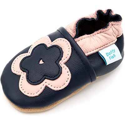Dotty Fish Chaussures Bébé Premiers Pas Cuir Souple Fleur Rose 3-4 Ans - Publicité Dotty Fish Chaussures Bébé Premiers Pas Cuir Souple Fleur Rose 3-4 Ans - Publicité
