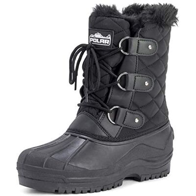 Polar Femmes Short Neige Hiver Tactique Imperméable Promeneur Mi-Mollet En Marchant Bottes Noir UK7/EU40 YC0363 - Publicité Polar Femmes Short Neige Hiver Tactique Imperméable Promeneur Mi-Mollet En Marchant Bottes Noir UK7/EU40 YC0363 - Publicité