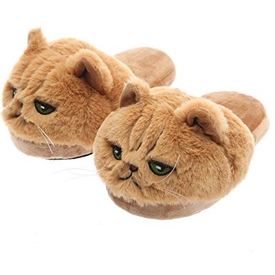 Millffy Unisexe enfants filles 3D grande tête réaliste Kitty chat femmes chat tigré en peluche pantoufles floues dames maison pantoufles(EU 33-37, Tu es fini) - Publicité Millffy Unisexe enfants filles 3D grande tête réaliste Kitty chat femmes chat tigré en peluche pantoufles floues dames maison pantoufles(EU 33-37, Tu es fini) - Publicité