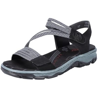 Rieker Damen Trekking-Sandalen Schwarz GR. 37 - Publicité Rieker Damen Trekking-Sandalen Schwarz GR. 37 - Publicité