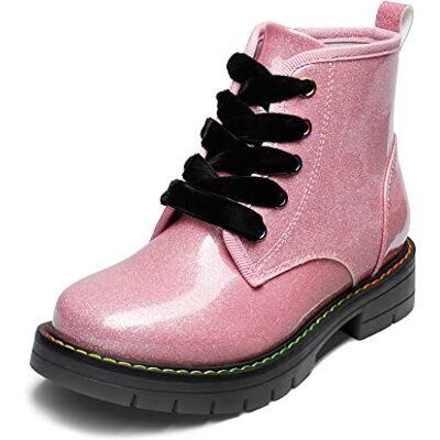 DREAM PAIRS Kids Bottes pour Filles Tendance Bottines à Lacets Scintillante et Pratique Bottes Enfants,Size 36,Rose/PU,SDBO2220K - Publicité DREAM PAIRS Kids Bottes pour Filles Tendance Bottines à Lacets Scintillante et Pratique Bottes Enfants,Size 36,Rose/PU,SDBO2220K - Publicité