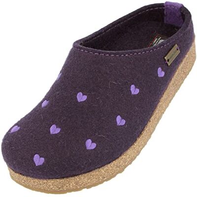 HAFLINGER Chaussons pour Femmes Grizzly Cuoricini 741031, Pointure:41 EU, La Couleur:Violet - Publicité HAFLINGER Chaussons pour Femmes Grizzly Cuoricini 741031, Pointure:41 EU, La Couleur:Violet - Publicité