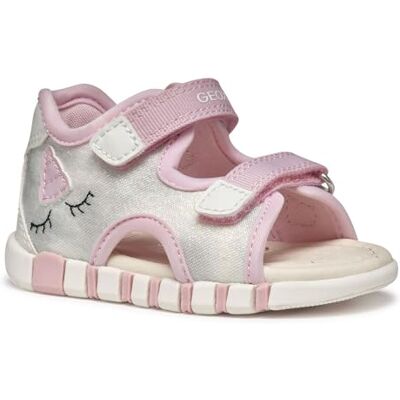 Geox B SANDAL IUPIDOO GIR, Sandale Bébé Fille, Silver/Pink, - Publicité Geox B SANDAL IUPIDOO GIR, Sandale Bébé Fille, Silver/Pink, - Publicité