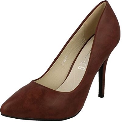 Spot On Escarpins à talons hauts et bout pointu pour femme, rouge bordeaux, 36 EU - Publicité Spot On Escarpins à talons hauts et bout pointu pour femme, rouge bordeaux, 36 EU - Publicité