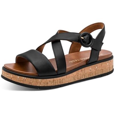 MARCO TOZZI Sandale femme semelle intérieure Feel Me souple Vegan doublure douce Tendance, noir (BLACK), 37 EU - Publicité MARCO TOZZI Sandale femme semelle intérieure Feel Me souple Vegan doublure douce Tendance, noir (BLACK), 37 EU - Publicité