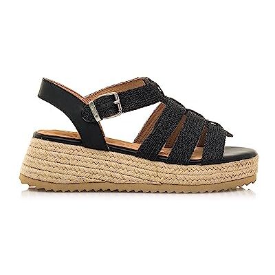 MTNG Sandalias de cuña Mujer Sandalias de cuña Lydia 52862 Mujer Sandalias de cuña Casual Cierre Con Hebilla 54699 Negro - Publicité MTNG Sandalias de cuña Mujer Sandalias de cuña Lydia 52862 Mujer Sandalias de cuña Casual Cierre Con Hebilla 54699 Negro - Publicité