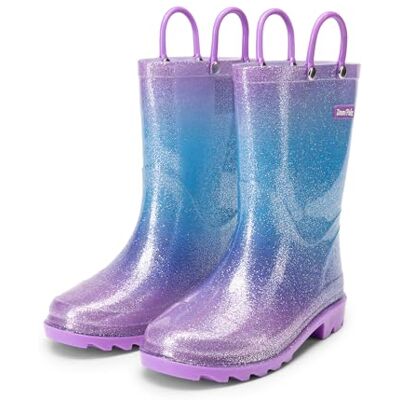 DREAM PAIRS Kids Bottes de Pluie pour Enfants Imperméables et Confortables Bottines à Enfiler Durable,Size 28.5,Violet/Rose/Bleu,KKEMRB2501 - Publicité DREAM PAIRS Kids Bottes de Pluie pour Enfants Imperméables et Confortables Bottines à Enfiler Durable,Size 28.5,Violet/Rose/Bleu,KKEMRB2501 - Publicité