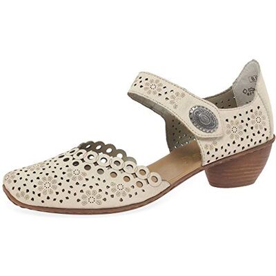 Rieker Pia Womens Open Court Shoes 40 Crème - Publicité Rieker Pia Womens Open Court Shoes 40 Crème - Publicité