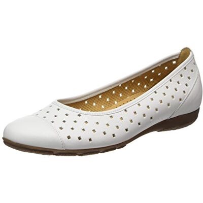 Gabor Shoes Fashion, Ballerines Femme, Blanc (Weiss 21), 38 EU - Publicité Gabor Shoes Fashion, Ballerines Femme, Blanc (Weiss 21), 38 EU - Publicité