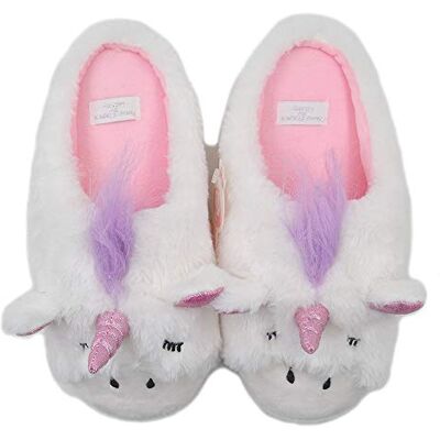 Millffy Chaussons licorne Baskets d'intérieur et d'extérieur Chaussures en peluche confortables pour femme Chaussons mignons et moelleux pour filles, blanc, 37/38 EU - Publicité Millffy Chaussons licorne Baskets d'intérieur et d'extérieur Chaussures en peluche confortables pour femme Chaussons mignons et moelleux pour filles, blanc, 37/38 EU - Publicité