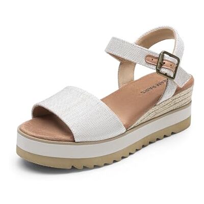 DREAM PAIRS Sandales à Talon Compensé pour Femmes Confortables Sandale Espadrilles d'Été Classique à Plateforme,Size 38,Canneaux Naturels,DWUMPS2504 - Publicité DREAM PAIRS Sandales à Talon Compensé pour Femmes Confortables Sandale Espadrilles d'Été Classique à Plateforme,Size 38,Canneaux Naturels,DWUMPS2504 - Publicité