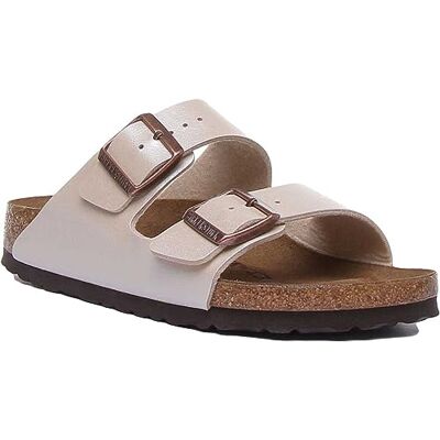 Birkenstock Arizona Birko-Flor, Sandales Bout Ouvert Femme, Blanc Pearl White, 41 EU - Publicité Birkenstock Arizona Birko-Flor, Sandales Bout Ouvert Femme, Blanc Pearl White, 41 EU - Publicité