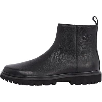 Calvin Klein Bottines Chelsea Homme Eva Mid Zip Tumbled avec Fermeture Éclair, Noir (Triple Black), 46 - Publicité Calvin Klein Bottines Chelsea Homme Eva Mid Zip Tumbled avec Fermeture Éclair, Noir (Triple Black), 46 - Publicité