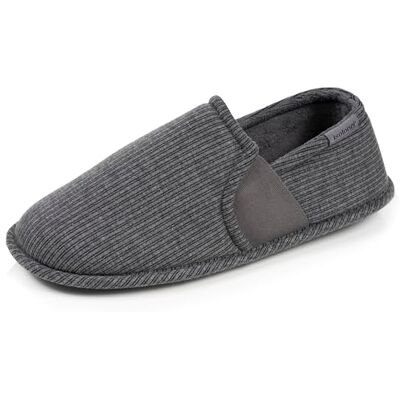Isotoner Chaussons pantoufles Charentaises homme jersey, facile à enfiler, élastique de maintien, confort naturel, 43, rayure gris - Publicité Isotoner Chaussons pantoufles Charentaises homme jersey, facile à enfiler, élastique de maintien, confort naturel, 43, rayure gris - Publicité