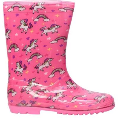 A2Z 4 Kids Bottes de pluie antidérapantes et imperméables en PVC pour enfants Motif licorne Légères Idéales pour les aventures en plein air, rose, 25 EU - Publicité A2Z 4 Kids Bottes de pluie antidérapantes et imperméables en PVC pour enfants Motif licorne Légères Idéales pour les aventures en plein air, rose, 25 EU - Publicité