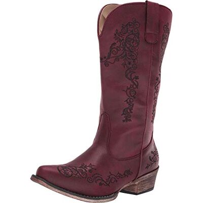 ROPER Bottes Riley Scroll pour femme, Rouge, 41 EU - Publicité ROPER Bottes Riley Scroll pour femme, Rouge, 41 EU - Publicité