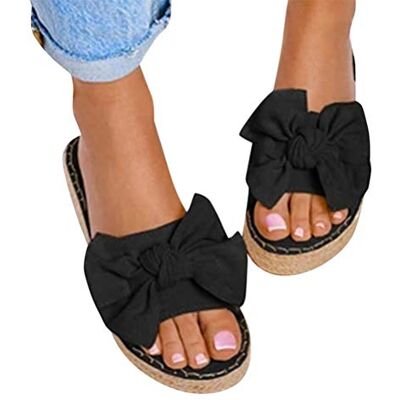 Minetom Sandales Femmes Plateau Talon Tongs À Bout Ouvert Chaussons Pantoufles Eté avec Papillon De Mignon Slippers Nu-Pieds Sandales A Noir 39 EU - Publicité Minetom Sandales Femmes Plateau Talon Tongs À Bout Ouvert Chaussons Pantoufles Eté avec Papillon De Mignon Slippers Nu-Pieds Sandales A Noir 39 EU - Publicité
