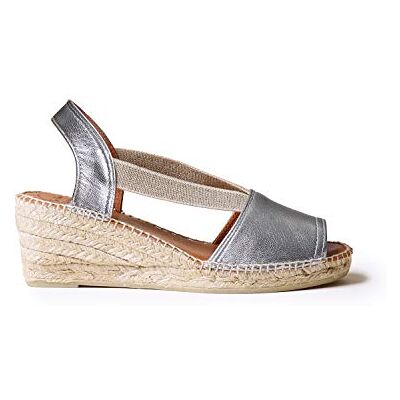 TONI PONS Espadrille Cuir Femme TEIDE-P Acier, 35 EU - Publicité TONI PONS Espadrille Cuir Femme TEIDE-P Acier, 35 EU - Publicité