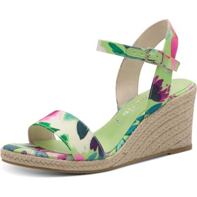 Tamaris Women's Damen Wedge Sandal, Green Comb, 40 EU - Publicité Tamaris Women's Damen Wedge Sandal, Green Comb, 40 EU - Publicité