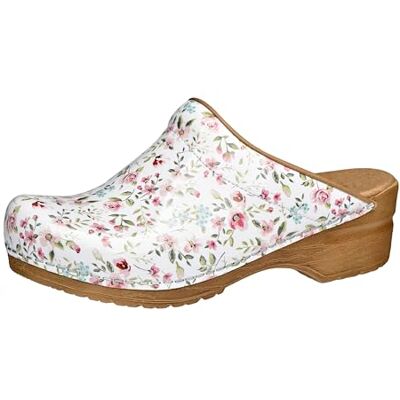 Sanita Illo, Cuir Vernis Sabots Ouvert Produit Original Fabriqué à la Main pour Femme Assise Plantaire de Forme Anatomique avec Mousse Souple Blanc 37 - Publicité Sanita Illo, Cuir Vernis Sabots Ouvert Produit Original Fabriqué à la Main pour Femme Assise Plantaire de Forme Anatomique avec Mousse Souple Blanc 37 - Publicité