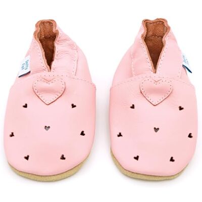 Dotty Fish Chaussures Bébé Premiers Pas Cuir Souple Cœurs Roses 12-18 - Publicité Dotty Fish Chaussures Bébé Premiers Pas Cuir Souple Cœurs Roses 12-18 - Publicité