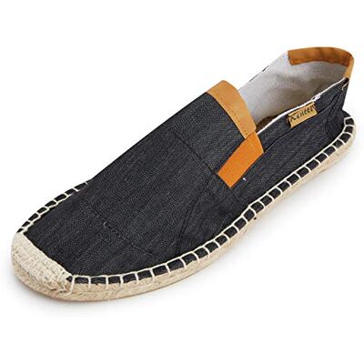 Kentti Espadrilles en Denim Semelle tressée Homme Noir 41 EU - Publicité Kentti Espadrilles en Denim Semelle tressée Homme Noir 41 EU - Publicité