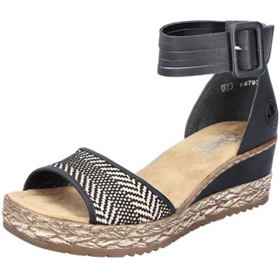 Rieker Women's V4793 Sandal, Noir, 36 EU - Publicité Rieker Women's V4793 Sandal, Noir, 36 EU - Publicité