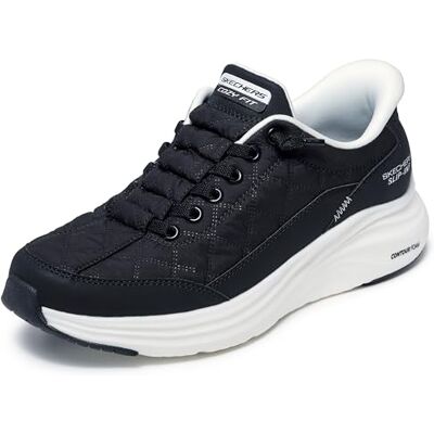 Skechers Baskets à Enfiler Confortables en Mousse Contour pour Femme, Noir/Blanc, 7 - Publicité Skechers Baskets à Enfiler Confortables en Mousse Contour pour Femme, Noir/Blanc, 7 - Publicité