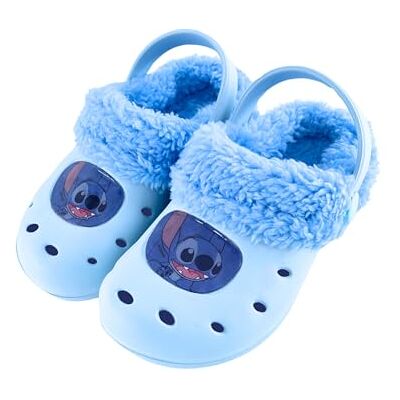 Disney Stitch Sabots pour Filles, Pantoufles, Sabots Mouton, Taille EU 26/27 Bleu - Publicité Disney Stitch Sabots pour Filles, Pantoufles, Sabots Mouton, Taille EU 26/27 Bleu - Publicité