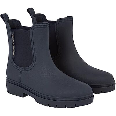 Tommy Hilfiger Femme Bottines de Pluie Essential Rainbootie Mi-Hautes, Bleu (Space Blue), 37 EU - Publicité Tommy Hilfiger Femme Bottines de Pluie Essential Rainbootie Mi-Hautes, Bleu (Space Blue), 37 EU - Publicité