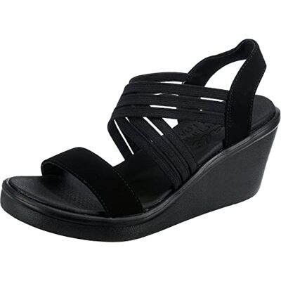 Skechers Femme Wedge Sandal, Noir, 41 EU - Publicité Skechers Femme Wedge Sandal, Noir, 41 EU - Publicité