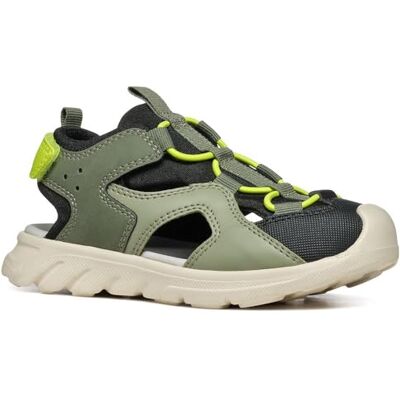 Geox J Airadyum BO Sandales pour garçon, Citron vert militaire., 33 EU - Publicité Geox J Airadyum BO Sandales pour garçon, Citron vert militaire., 33 EU - Publicité