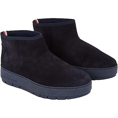 Tommy Hilfiger Bottes de neige Cool Suede basses pour femme, Bleu spatial, 38 EU - Publicité Tommy Hilfiger Bottes de neige Cool Suede basses pour femme, Bleu spatial, 38 EU - Publicité