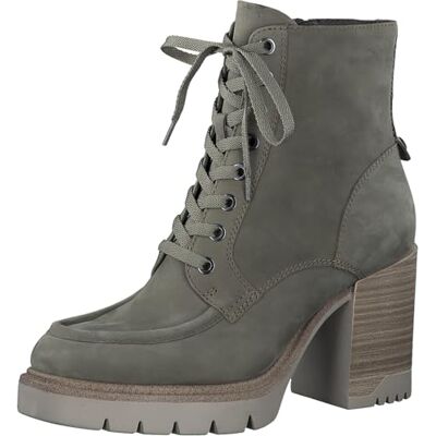 Tamaris Bottes à lacets pour femme avec talon bloc en cuir ; sauge/vert ; 37 EU, sauge, 37 EU - Publicité Tamaris Bottes à lacets pour femme avec talon bloc en cuir ; sauge/vert ; 37 EU, sauge, 37 EU - Publicité