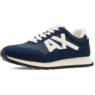 Armani Exchange Baskets latérales avec Logo géométrique pour Homme Bleu Marine + Off Taille 44,5 UE, Bleu Marine, 44.5 EU - Publicité Armani Exchange Baskets latérales avec Logo géométrique pour Homme Bleu Marine + Off Taille 44,5 UE, Bleu Marine, 44.5 EU - Publicité