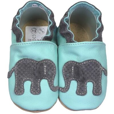 HOBEA-Germany Chaussures rampantes pour garçons et Filles dans différents modèles: 26/27 (0-6 Mois) éléphant Bleu Clair - Publicité HOBEA-Germany Chaussures rampantes pour garçons et Filles dans différents modèles: 26/27 (0-6 Mois) éléphant Bleu Clair - Publicité